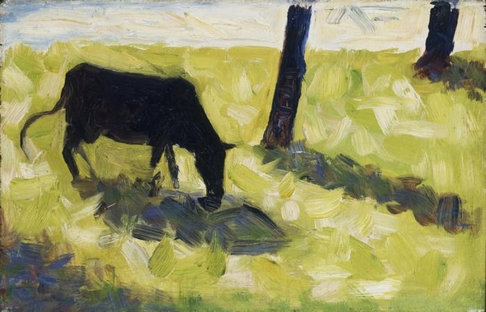 Georges Seurat Vache noire dans un Pre